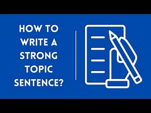 How to Write a Strong Topic Sentence | Short Response Writing for Middle and High School