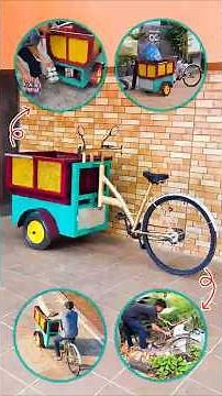 This way, the old bike becomes very useful again ♻️ 100% Trash to Treasure Transformation ✅️ #diy