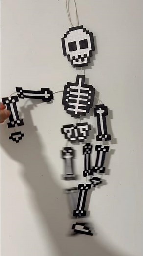 paper skeleton tutorial #creative #diy #halloween #fallactivities #tutorial #papercraft #papercrafts