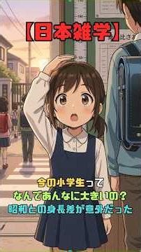[Japanese Trivia] Why are today's elementary school students so tall? The height difference compa...