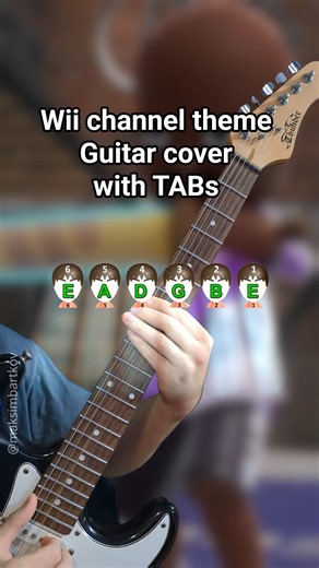 Nintendo Wii Mii channel music theme guitar cover tutorial with tabs #guitar #guitarcover #wii