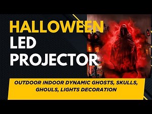 Halloween Projector Lights Outdoor Indoor Dynamic Ghost Skull Lights Decoration Outside LED