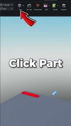 Add a Part in Roblox Studio FAST (5 Seconds) #shorts