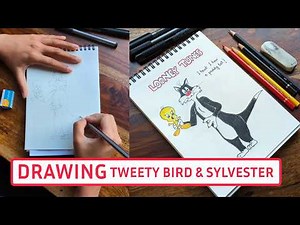 How to draw Tweety Bird & Sylvester | Step by step | Drawing Tutorial for beginners | Looney Tunes