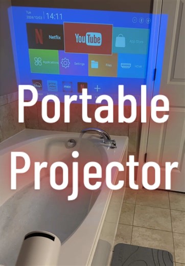 This has legit always been a dream of mine, and now i have it! Its so easy and can go anywhere there is wifi. #portableprojector #projector #projectorscreen #tiktokshopholidayhaul #tiktokshopfinds #tiktokshopping #ad #fupp #fyp #fypl #fyppppage #fypageee #foruuu