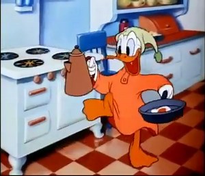Donald's Off Day (1944)  Huey, Luey, Walt Disney Animated Cartoon