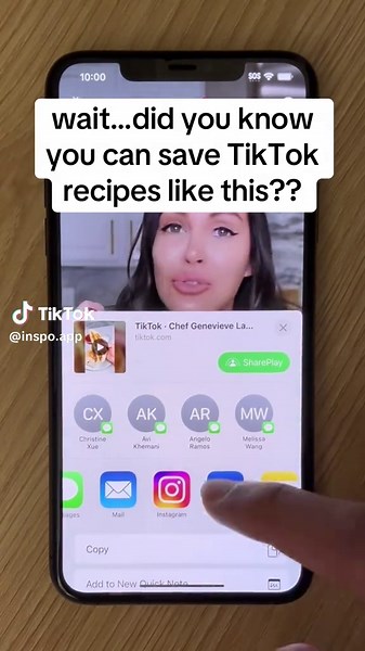 Save TikTok Recipes Instantly with Inspo App