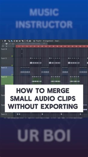 How To Merge Small Audio Clips 😱 . . . . . . #MusicProduction #AudioEngineering #ReverbTips #HomeStudio #ProducersLife #producermemes #SoundDesign #MixingTricks #musicproducer #flgang #studio #musicproducers #flgang #flstudiogang #usarappers #producer #musicsession #beatmakingsession #fistudiogang #recording #sound #sounddesign #sounddesigner #flstudio #flstudiotips #fIstudiotipstricks | UrBoi Muzic