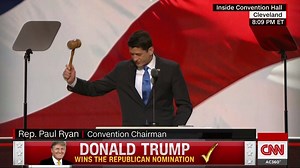 JUST IN: Speaker Paul Ryan announces Donald J. Trump "has been selected as the Republican party nominee for President of the United States." http://cnn.it/29YTUNc | CNN