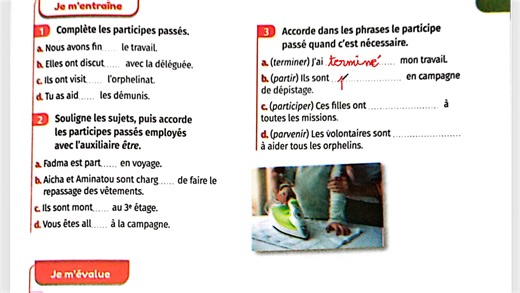 Orthographe: L'accord du participe passé avec être ou avoir page: 67 المستوى السادس فرنسية #mes_apprentissage | الكتاب