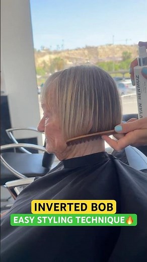 INVERTED BOB EASY STYLING TECHNIQUE: Complete Tutorial Linked Below! 🔥🔥🔥