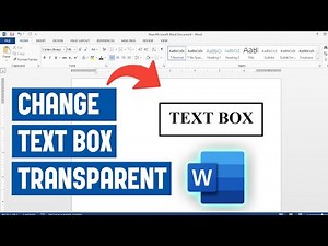 How To Make Text Box Transparent in Microsoft Word