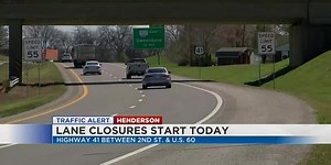 Traffic Alert: Lane closures on US 41  to begin at end of month