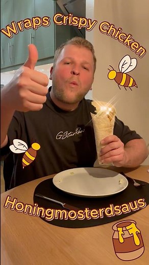 Kip Wraps met Zelfgemaakte Honing-Mosterd Saus #easyrecipe #crispychicken #homemade