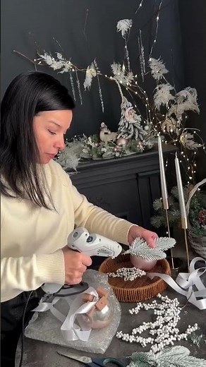 palla di natale decorata fai da te #shorts #decorazionenatalizia #decorazionedinatale #palladinatale