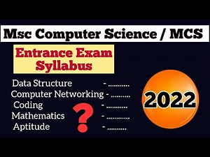 📚 msc computer science entrance exam syllabus 2022 📚 | MCS | #computerscience
