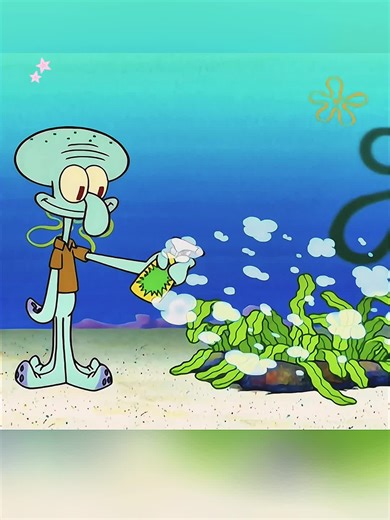 SpongeBob's Magical Spray Adventure with Squidward