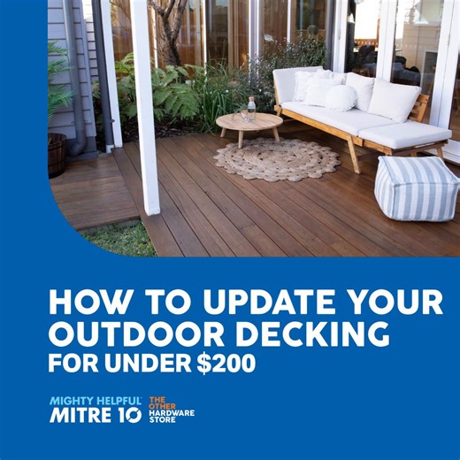 Get your deck and outdoor furniture spruced up and ready for Christmas entertaining. Reviving your deck with a fresh coat of oil or a new stain can work wonders, providing a stunning transformation that lasts. Follow these steps to rejuvenate and transform your exterior deck, ensuring a beautiful result that will shine during the Christmas season https://www.mitre10.com.au/diy/how-to-update-your-outdoor-decking #mitre10 #tohs #mightyhelpful #theotherhardwarestore #decking #entertaining | Mitre 1