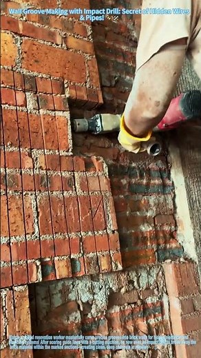 Wall Groove Making with Impact Drill: Secret of Hidden Wires & Pipes! ⚡🛠️