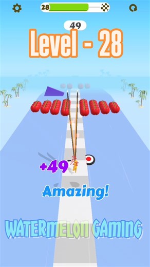 Watermelon Gaming on Instagram: "Slice run game - level - 28#watermelongaming #slicer #game #green #apple #trending #fyp #reels #reelsinstagram #watermelon"