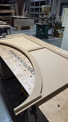 Elevated design starts behind the scenes. Our finish carpenter @barker_ks engineered this custom hood surround right here in our millwork shop—preserving the clean lines, proportions, and presence this extraordinary kitchen deserves. Function and luxury, seamlessly aligned. - www.SweenorBuilders.com - #SBI #DeliverExtraordinary #DesignBuild #SBIMillWorkShop #CabinetryDesign | Sweenor Builders, Inc.