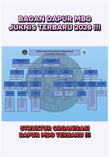 Bagan/Struktur Dapur MBG 2026!!! #strukturorganisasi #bagan #dapurmbg #mbgindonesia #bgn