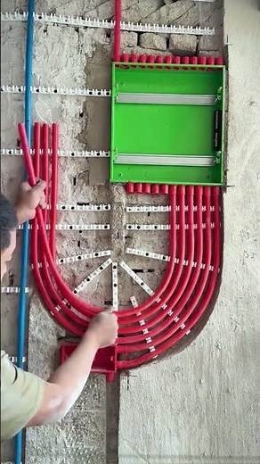 Electrician Installing Pvc Electrical Conduit