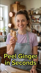 The Secret to Peeling Ginger Quickly – Easy Kitchen Trick!