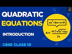 Class 10 Maths Chapter 4 | Quadratic Equations-INTRODUCTION | New NCERT | CBSE | INFINITY by Vishali