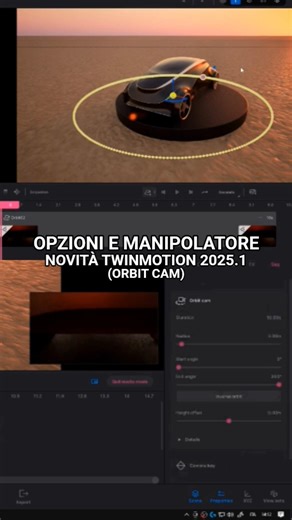 New in Twinmotion 2025.1: Enable Orbit Cam options and manipulator