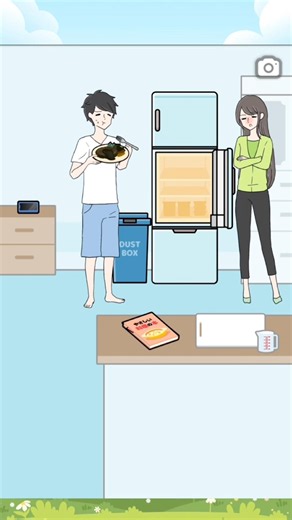 【 元カノ回避 】冷蔵庫の置き見上げ♡ 妹が作ったやつだよ [ Avoiding Ex-Girlfriend ] #games #ゲーム実況 #shorts