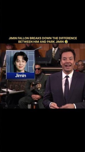 difference between jimmy and jimin 🤣#funny #jimmyfallon #jimin #youtubeshorts