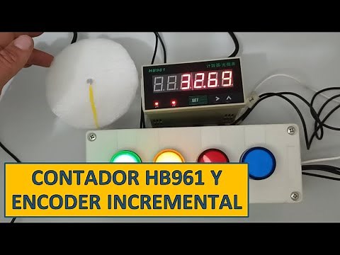 Configurar contador HB961 y Encoder Incremental (Detectar longitud, distancia, reset automatico)