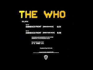 The Who "Eminence Front" (Rough Mix)
