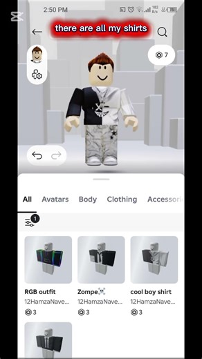 Roblox clothes selling #shorts #roblox #avatar #clothing