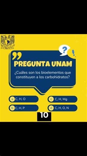 Bioelementos en Carbohidratos para el Examen UNAM