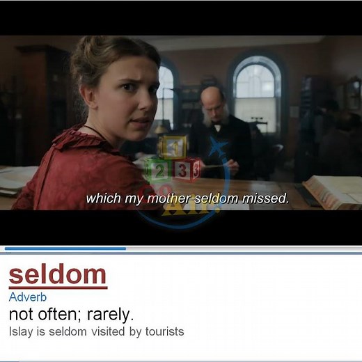 Seldom - Meaning, Pronunciation, Illustration | Vocabulary | ✈️ 𝟏𝟐𝟑 𝐆𝐨 𝐀𝐢𝐫!