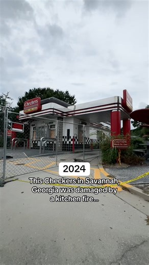 What an incredible transformation! 🍔🏁 #thenandnow #abandoned #restoration #savannah #savannahga #checkers | Jakexploring