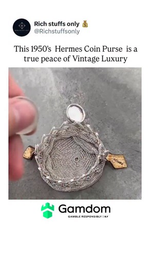 Rich Stuffs Only 👑 on Instagram: "This coin purse is a genuine piece of fashion history from the mid-20th century — a 1950s-60s Hermès wallet crafted in silver, featuring fine workmanship, clean lines, and that unmistakable Hermès elegance. In excellent condition for its age, the silver is clean, and the hardware shows minimal wear. Vintage Hermès pieces like this can command impressive prices — condition, rarity, and provenance all matter — and even smaller accessories have earned a place in l