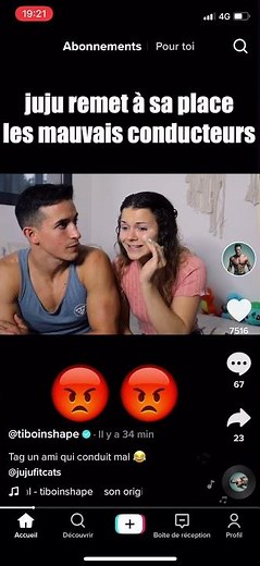 Juju remet a sa place les mauvais conducteurs, Tibo mort de rire (nouveau TikTok)