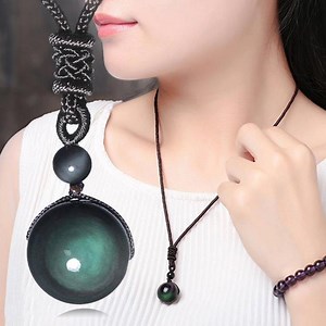 1.6K reactions · 349 shares | Galaxy Eye Obsidian Pendant Necklace...