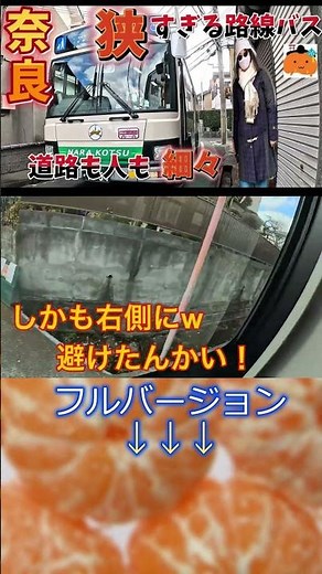 奈良、激狭道路を走る路線バス！　#バス #奈良 #奈良交通　#ローカルバス