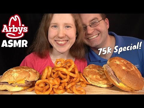 ASMR ARBY'S ROAST BEEF SANDWICH MUKBANG (No Talking) EATING SOUNDS