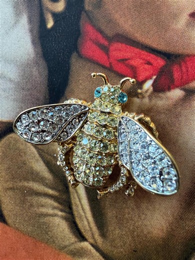 1980s Kenneth Jay Lane Signed Bee Brooch Rhinestone Insect Animal Pin Vintage KJL Designer Statement Jewelry - Etsy