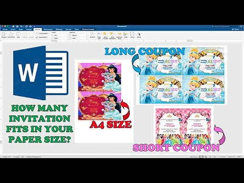 HOW MANY INVITATION FITS IN A4, SHORT and LONG COUPON SIZES | Cassy Soriano
