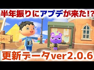 【あつ森】まさかのアプデでver2.0.6が来た！公式サイトの内容を確認する！【あつまれどうぶつの森/更新データ/アップデート】