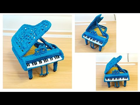 Diy crochet || crochet piano miniature || crochet ideas || crochet piano