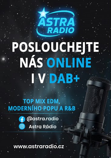 🎶 Top EDM, Pop a R&B hity 24/7 📡 Vysíláme v DAB i online. | Astra Rádio