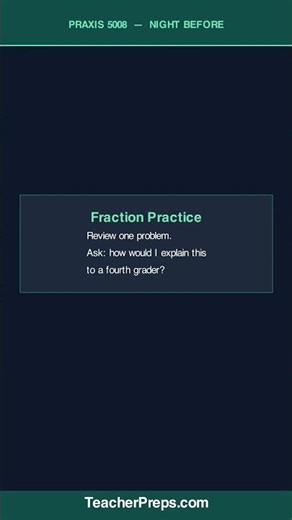 Praxis 5008 Night Before Your Exam | Teacher Certification | #Shorts