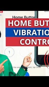 iPhone Home Button Vibrations Control in Hindi | Haptic Feedback Settings